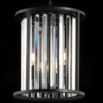 Bevin 12" Metal/Crystal LED Pendant - JONATHAN Y